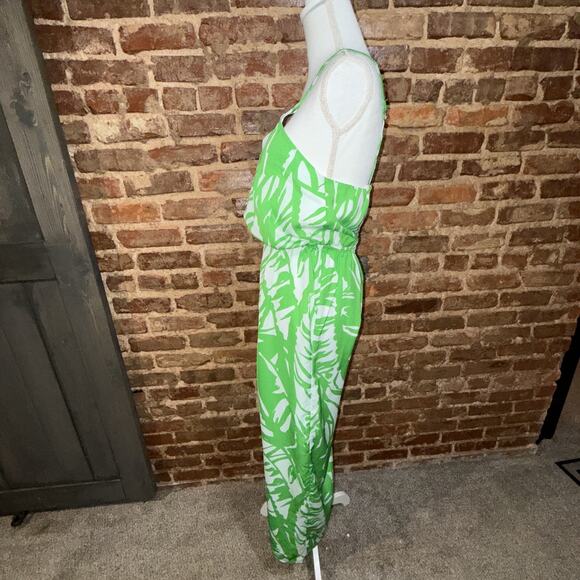 Lilly Pulitzer x Target Boom Boom Green White Palm Print Jumpsuit Size M - Picture 4 of 8